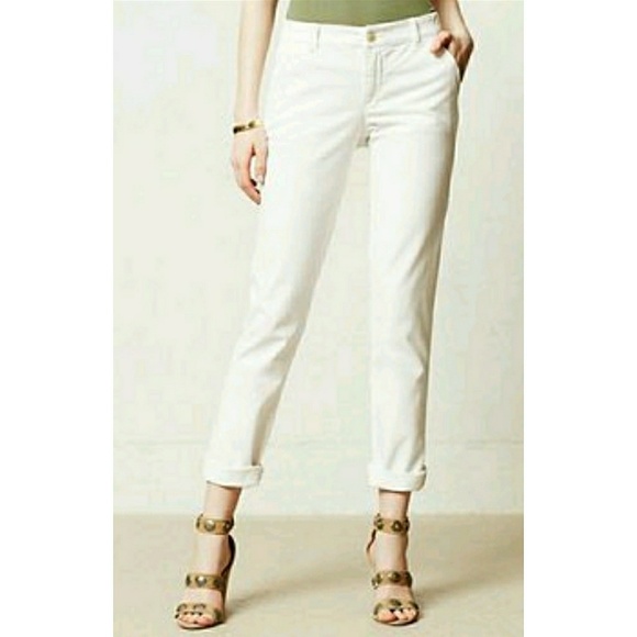 pilcro white jeans